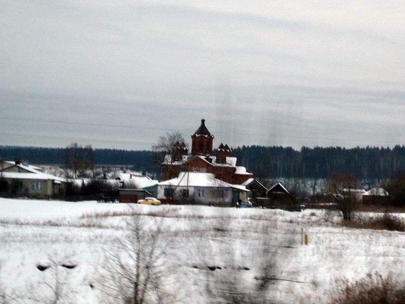 Церковь Троицы Живоначальной, Озёрки (Шатковский район, Нижегородская область). дополнительная информация, Вид с трассы Арзамас - Саранск