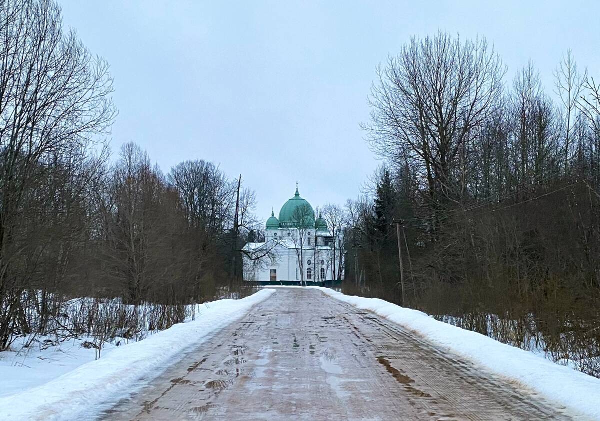 Церковь Вознесения Господня, Бельское Устье (Порховский район, Псковская область). дополнительная информация, Вид с северо-запада