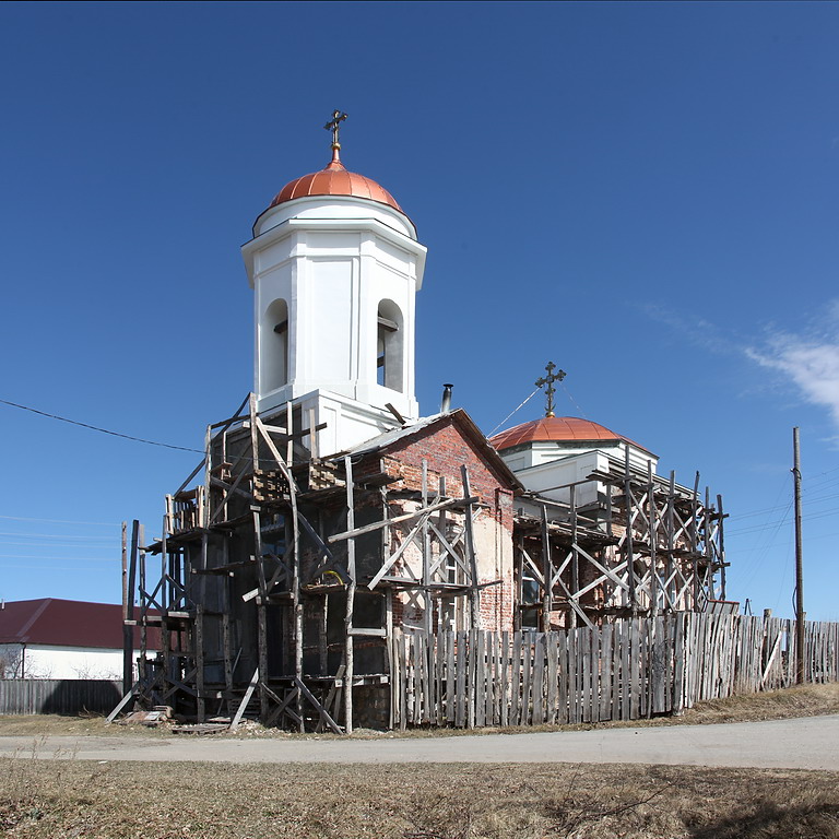 Церковь Вознесения Господня, Раздольное (Камышловский район (Камышловский МР), Свердловская область). фасады, Вид с юго-запада