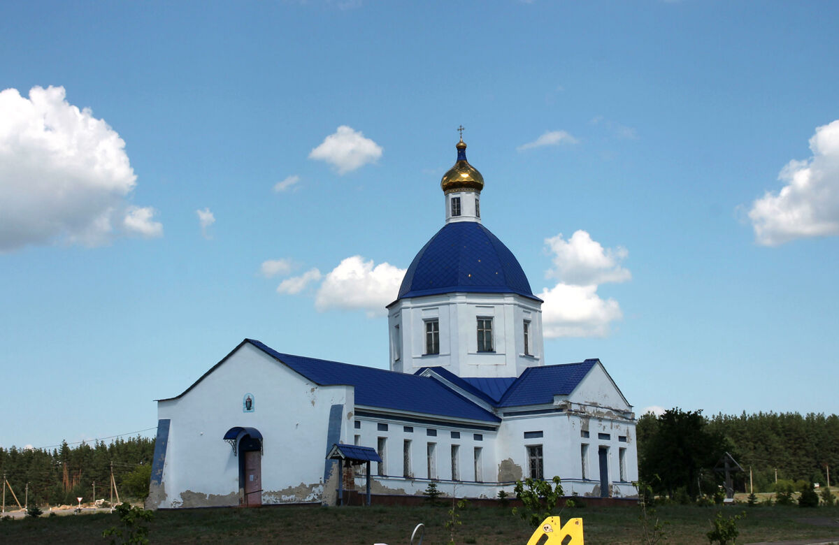 Церковь Покрова Пресвятой Богородицы, Старая Хворостань (Лискинский район, Воронежская область). общий вид в ландшафте, Общий вид 