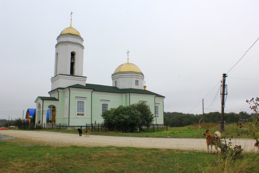 Церковь Зосимы и Савватия Соловецких, Кунгурское (Ревда (ГО Ревда и ГО Дегтярск), Свердловская область). общий вид в ландшафте