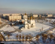 Кафедральный собор Преображения Господня, Вся территория храма с дрона<br>, Абакан, Абакан, город, Республика Хакасия