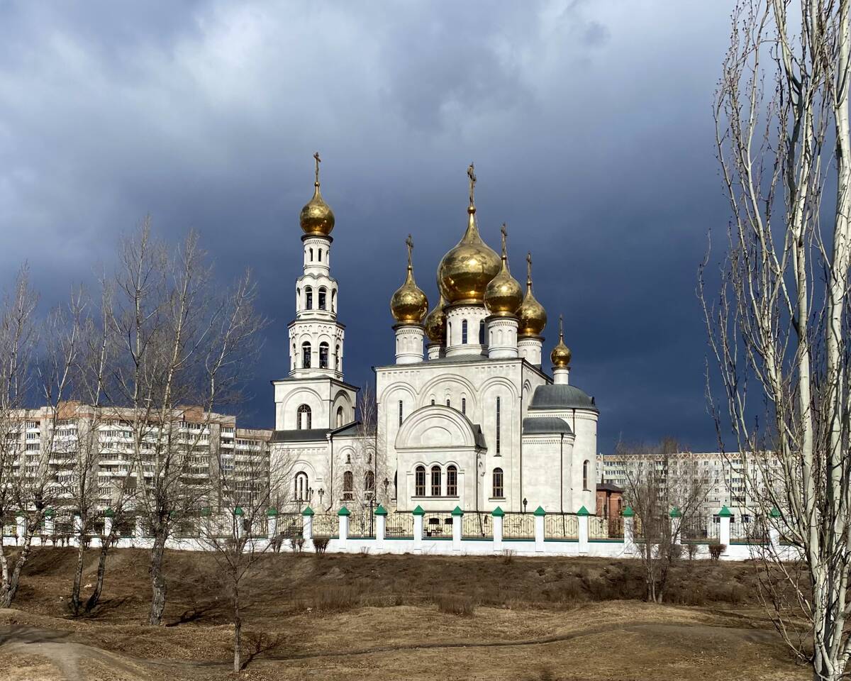 Абакан. Кафедральный собор Спаса Преображения. фасады, Южный фасад