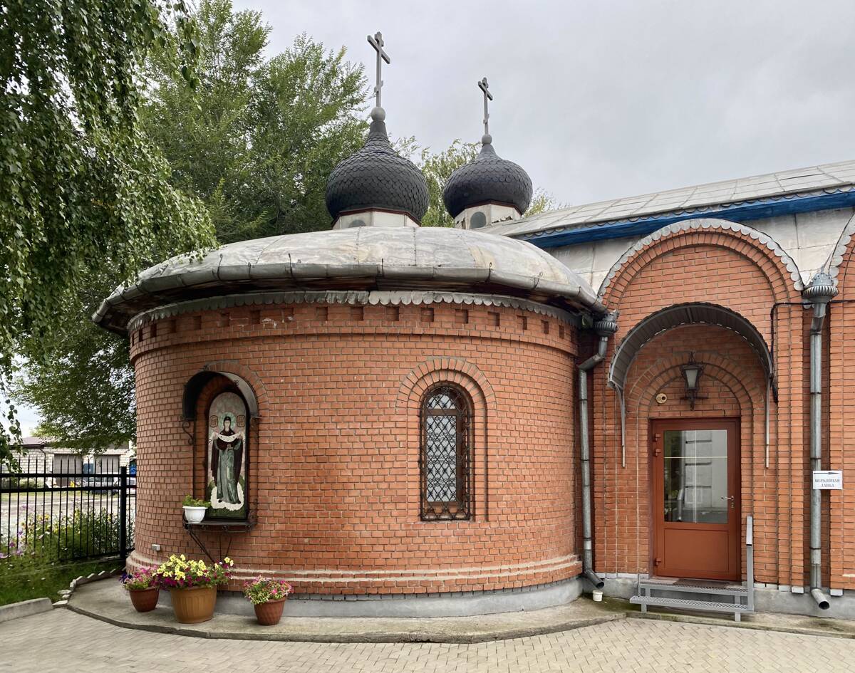Крестильная церковь Покрова Пресвятой Богородицы при Никольском соборе, Абакан (Абакан, город, Республика Хакасия). архитектурные детали, Апсида