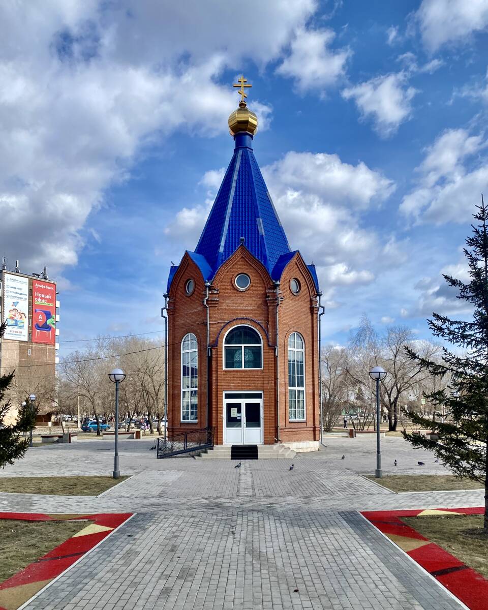 Минусинск. Часовня Пантелеимона Целителя. фасады, Вид с запада