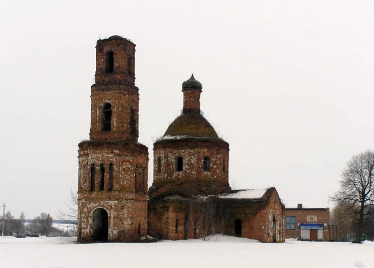 Церковь Троицы Живоначальной (Вознесения Господня?), Вислая Поляна (Тербунский район, Липецкая область). фасады