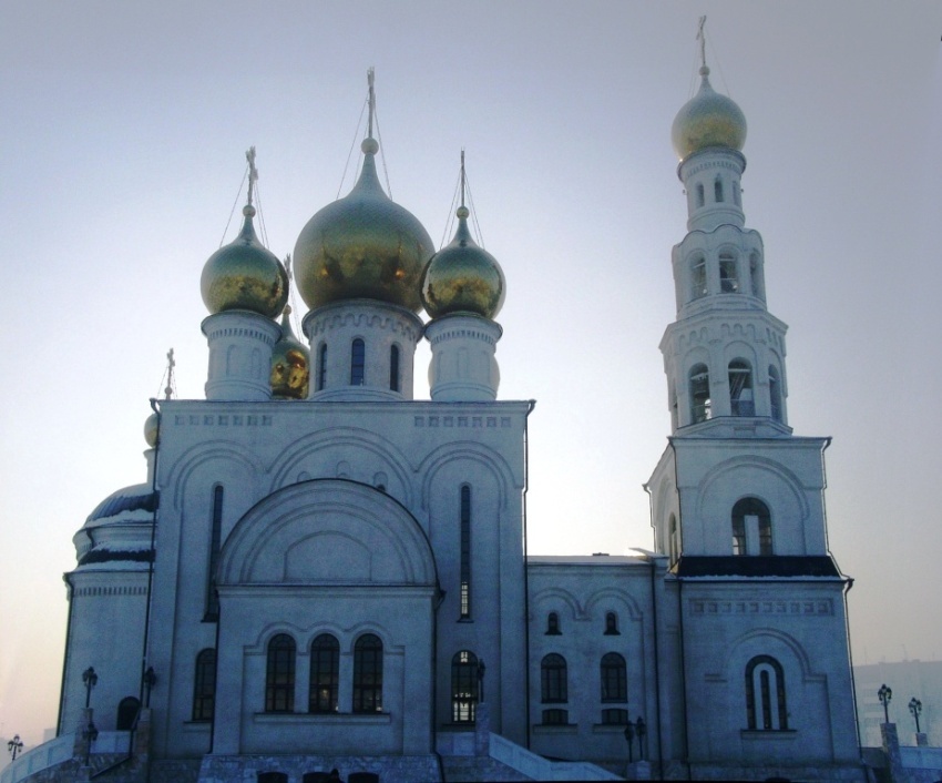 Абакан. Кафедральный собор Спаса Преображения. фасады, северный фасад