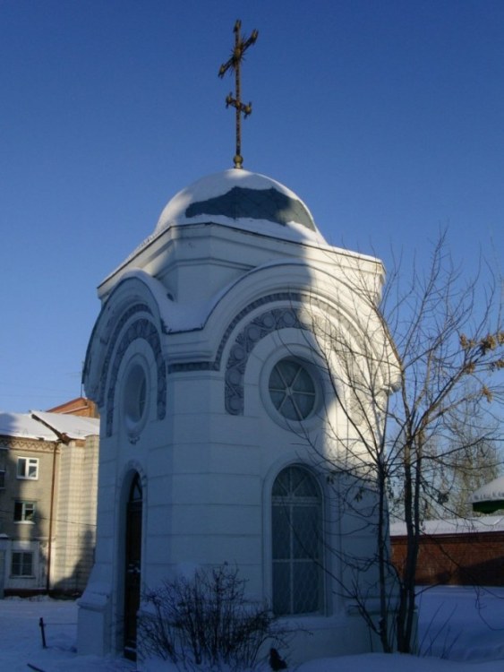 Томск. Богородице-Алексиевский монастырь. Часовня над местом погребения Феодора Томского (воссозданная). фасады, вид с юго-запада