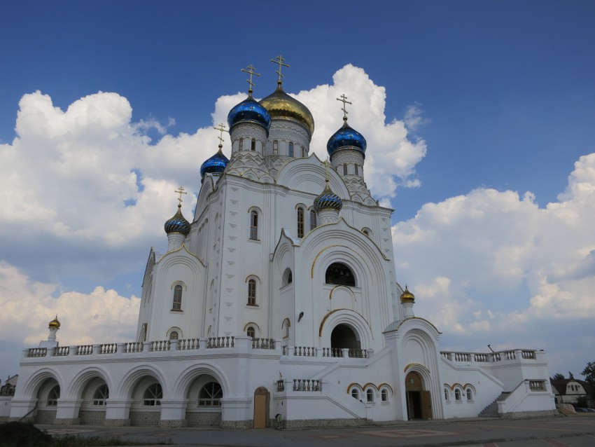 Лиски. Собор Владимирской иконы Божией Матери. общий вид в ландшафте