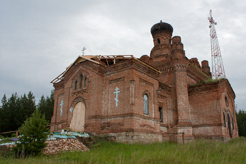 Церковь Параскевы Пятницы, Кайгородское (Пригородный район (Горноуральский ГО), Свердловская область). общий вид в ландшафте
