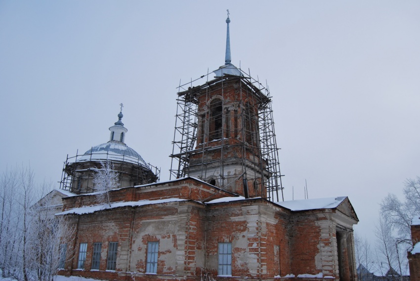Церковь Рождества Христова, Липовское (Режевской район (Режевской ГО), Свердловская область). общий вид в ландшафте