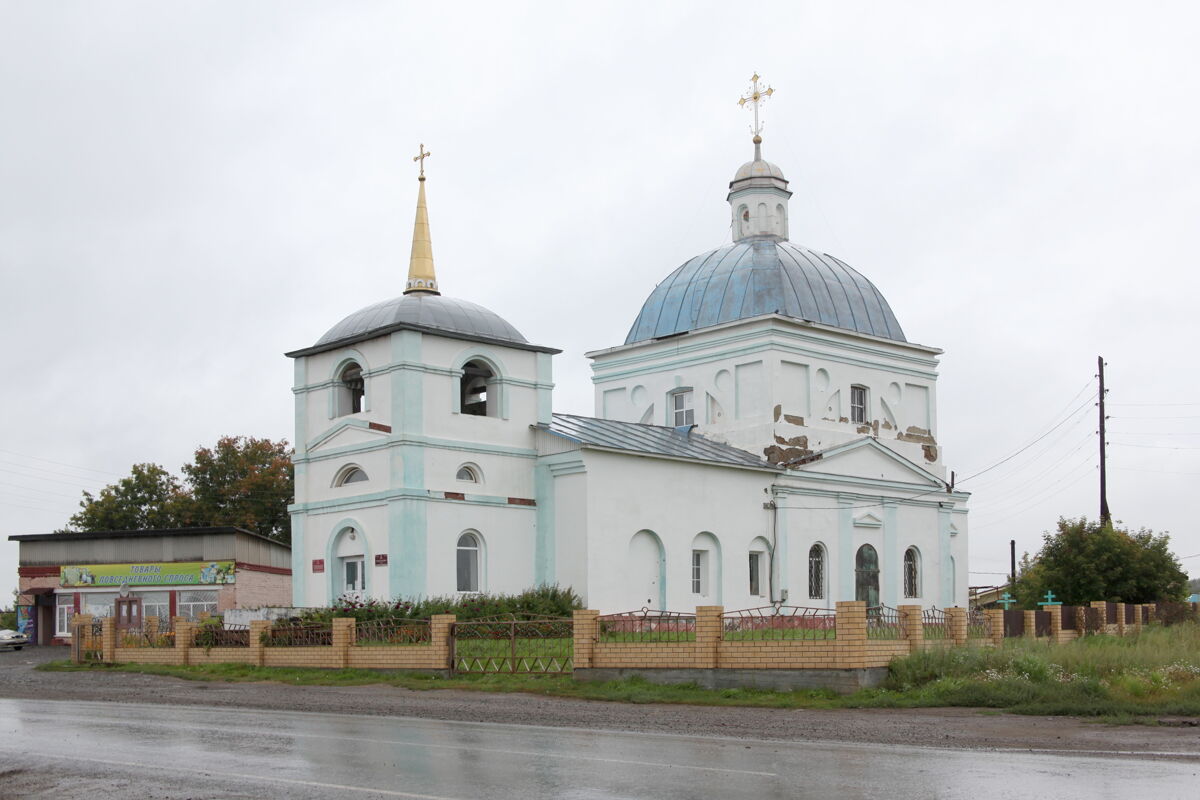 Церковь Рождества Иоанна Предтечи, Кочнёвское (Белоярский район (Белоярский ГО и ГО Верхнее Дуброво), Свердловская область). фасады, Вид с юго-запада