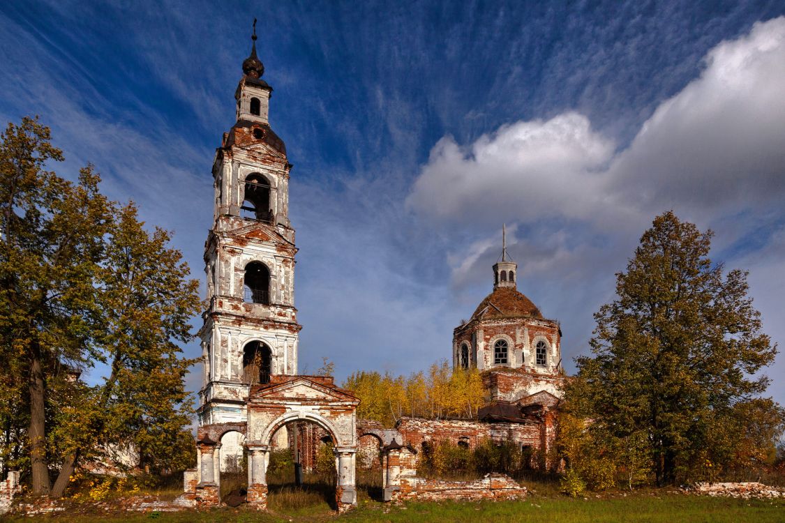 Церковь Преображения Господня, Порздни (Лухский район, Ивановская область). фасады