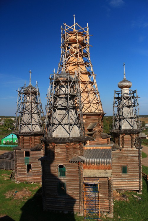 Церковь Троицы Живоначальной, Нёнокса (Северодвинск, город, Архангельская область). документальные фотографии, Вид с колокольни погоста