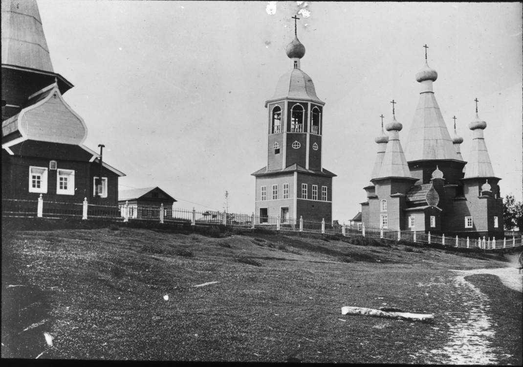 Нёнокса. Церковь Троицы Живоначальной. архивная фотография, 1910