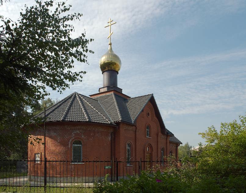 Церковь Сергия Радонежского, Кратово (Раменский район и гг. Бронницы, Жуковский, Московская область). общий вид в ландшафте
