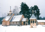 Церковь Сергия Радонежского, Первоначальный сгоревший храм со звонницей.<br>, Кратово, Раменский район и гг. Бронницы, Жуковский, Московская область