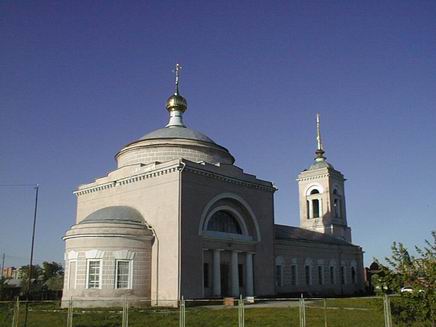 Рязань. Церковь Спаса Преображения в Канищеве. общий вид в ландшафте