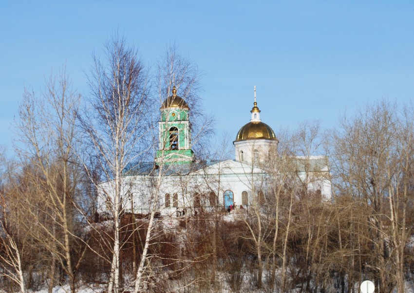 Церковь Троицы Живоначальной, Полевской (Полевской (Полевской ГО), Свердловская область). общий вид в ландшафте