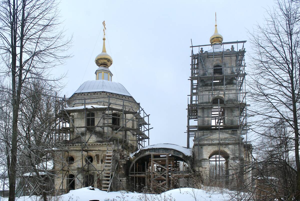 Церковь Введения во храм Пресвятой Богородицы, Молоково (Старицкий район, Тверская область). фасады, Вид с севера