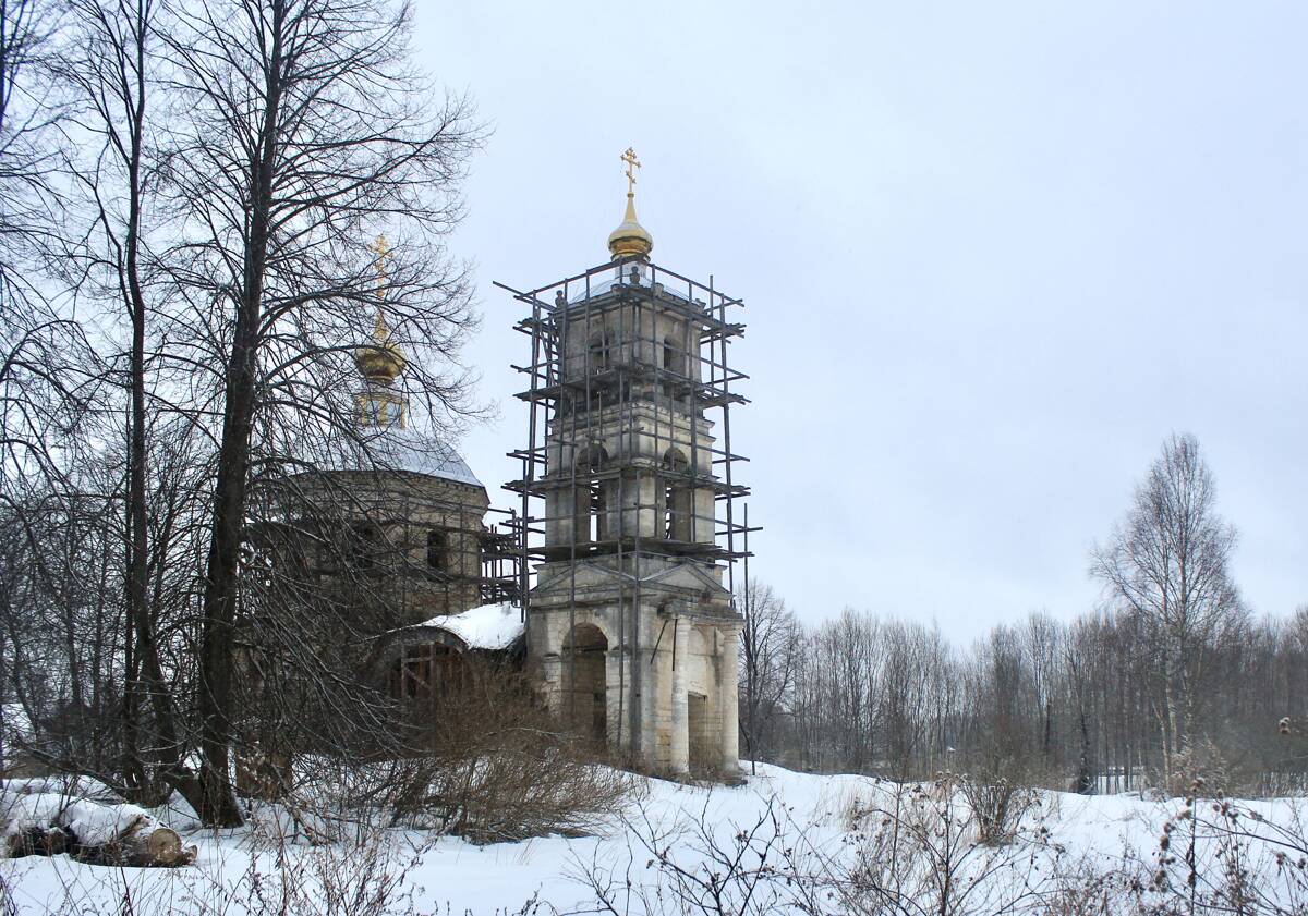 Церковь Введения во храм Пресвятой Богородицы, Молоково (Старицкий район, Тверская область). фасады, Вид с северо-запада