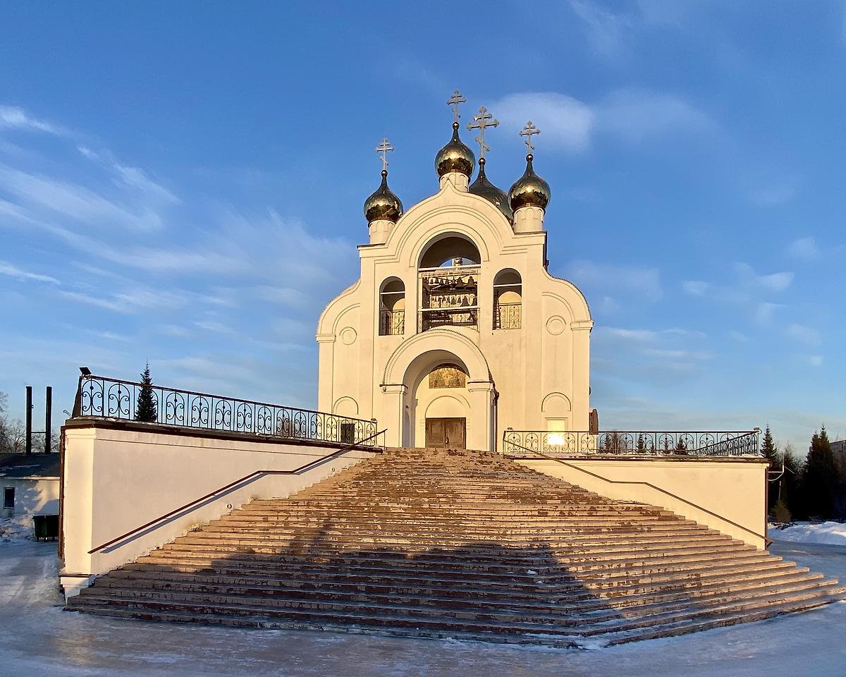 Западный фасад, фасады. Церковь Троицы Живоначальной, Кемерово (Кемерово, город, Кемеровская область)