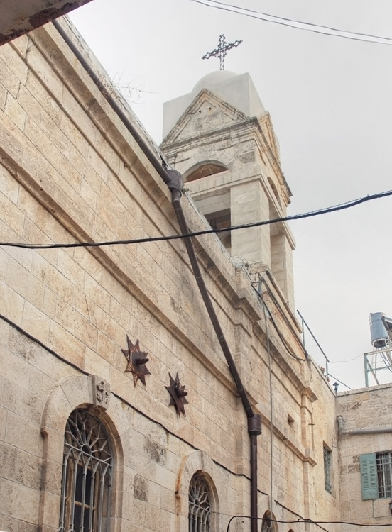 Иерусалим - Старый город. Церковь Георгия Победоносца. фасады, Звонница, вид с юго-запада.