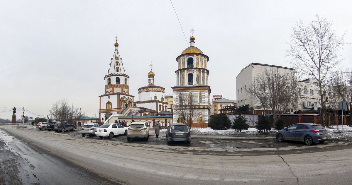 общий вид в ландшафте. Собор Богоявления Господня, Иркутск (Иркутск, город, Иркутская область)