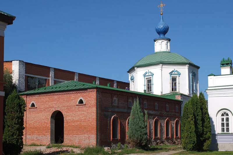 Рязань. Троицкий мужской монастырь. Собор Троицы Живоначальной. фасады, Церковь на реставрации