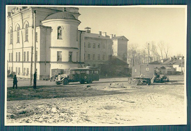 Абсида домовой церкви. Фото 1941 г. с аукциона e-bay.de, архивная фотография. Домовая церковь Иоанна Богослова при бывшей Духовной семинарии, Орёл (Орёл, город, Орловская область)