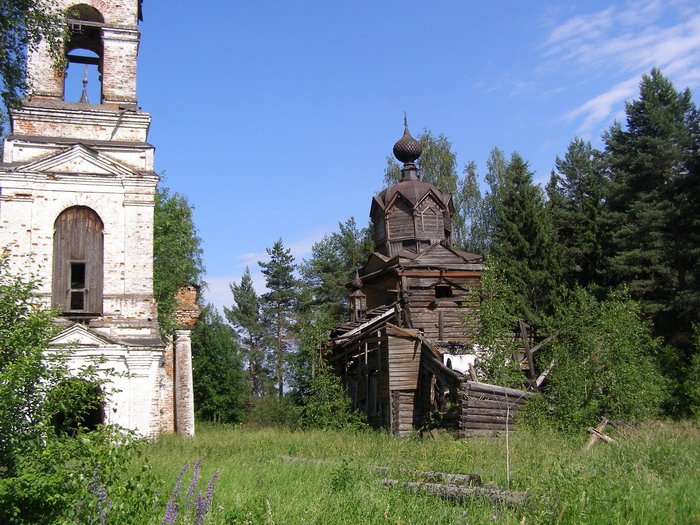 Ширяево. Церковь Вознесения Господня. общий вид в ландшафте