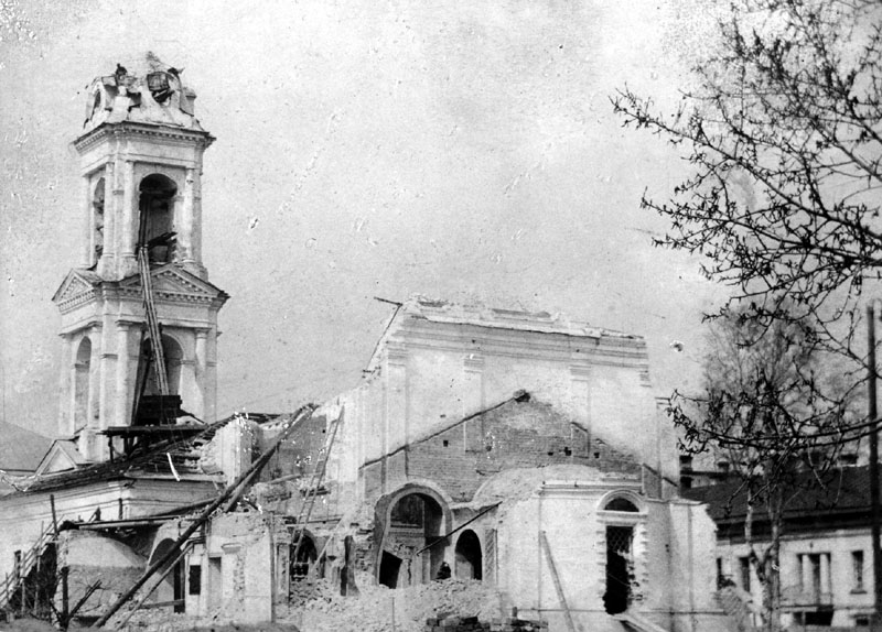 Кострома. Церковь Илии Пророка на Русиной улице. архивная фотография, Слом храма