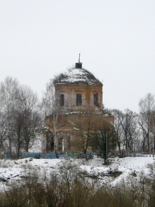 Церковь Казанской иконы Божией Матери (Рождества Христова), Асовица (Комаричский район, Брянская область). общий вид в ландшафте