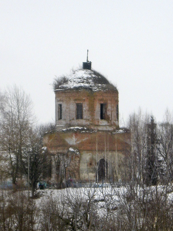 Церковь Казанской иконы Божией Матери (Рождества Христова), Асовица (Комаричский район, Брянская область). общий вид в ландшафте