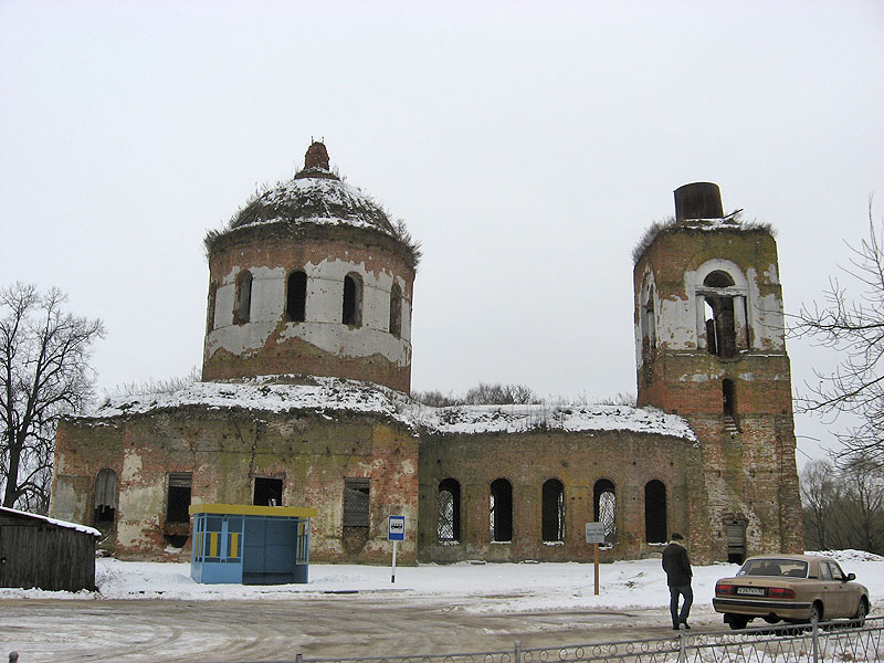 Церковь Покрова Пресвятой Богородицы, Селечня (Суземский район, Брянская область). общий вид в ландшафте