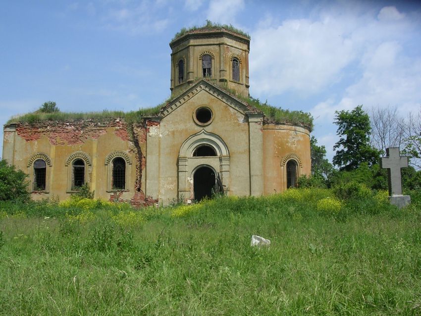 Церковь Воскресения Христова, Лошаки (Милославский район, Рязанская область). фасады, Спасская церковь. Южная сторона-2
