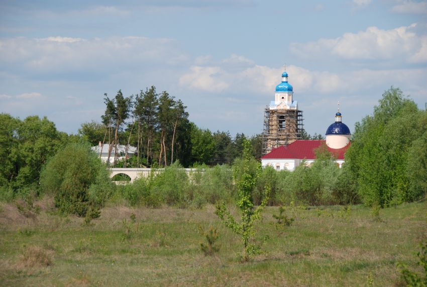 Осич. Николаевский Крупицкий Батуринский монастырь. общий вид в ландшафте