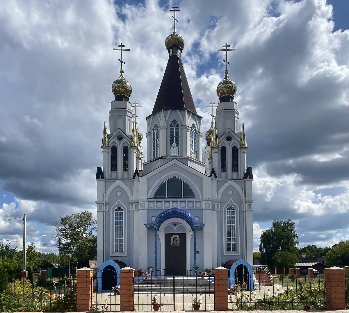 Западный фасад, фасады. Церковь Казанской иконы Божией Матери, Колодезское (Невежколодезное) (Задонский район, Липецкая область)