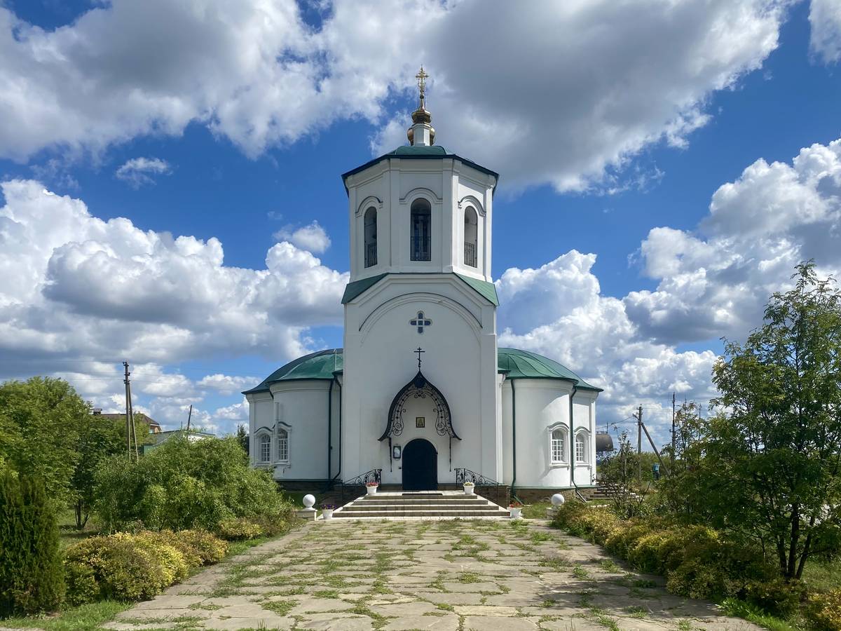 Вид с запада, фасады. Церковь Сергия Радонежского, Бехтеевка (Липовка) (Задонский район, Липецкая область)