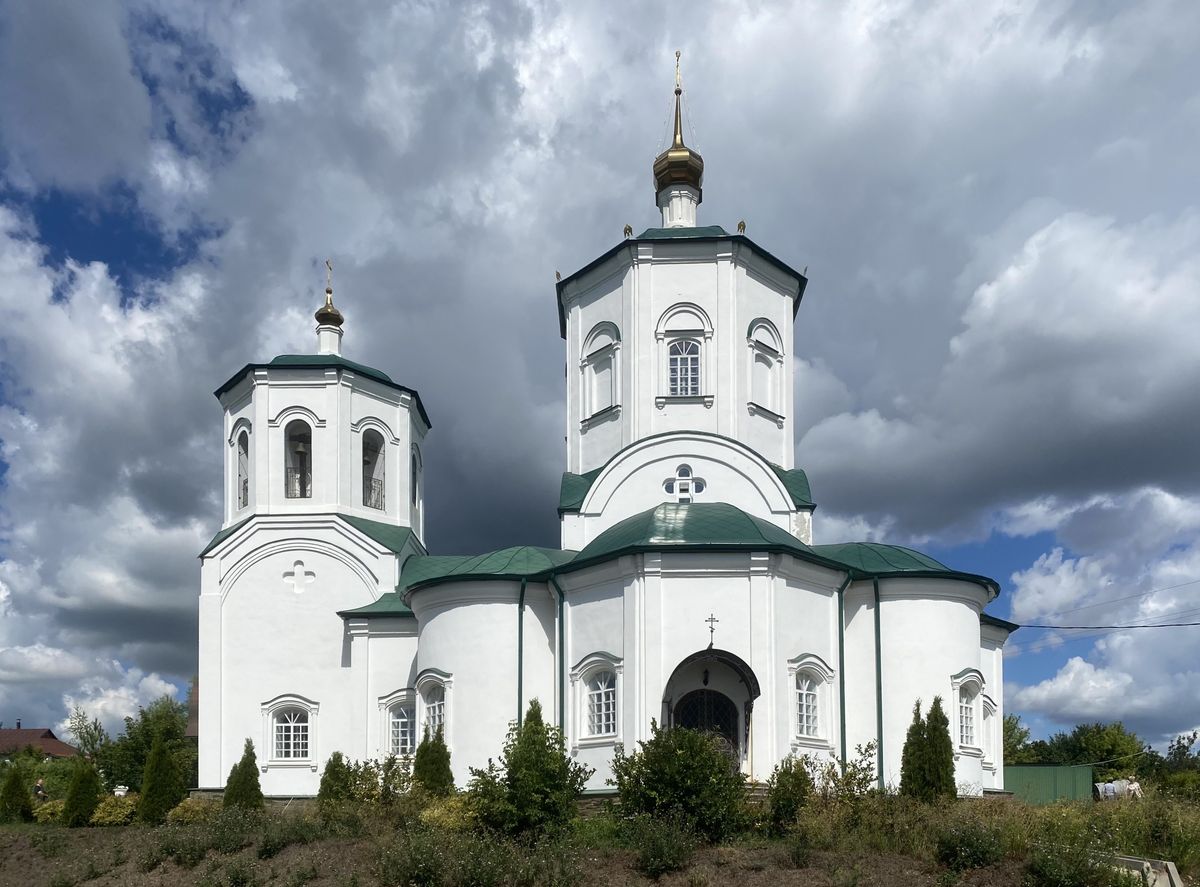 Южный фасад, фасады. Церковь Сергия Радонежского, Бехтеевка (Липовка) (Задонский район, Липецкая область)