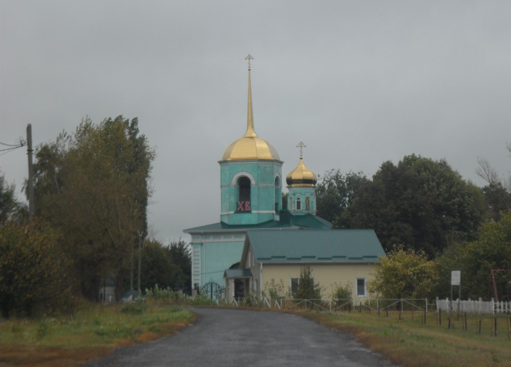 Церковь Михаила Архангела, Плоская Кузьминка (Липецкий район, Липецкая область). общий вид в ландшафте