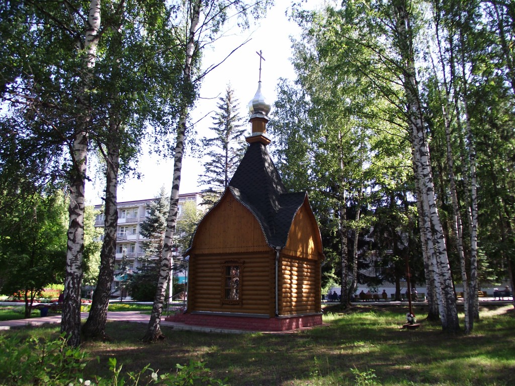 Абельмана Н.С. им., санаторий. Часовня Луки (Войно-Ясенецкого). общий вид в ландшафте