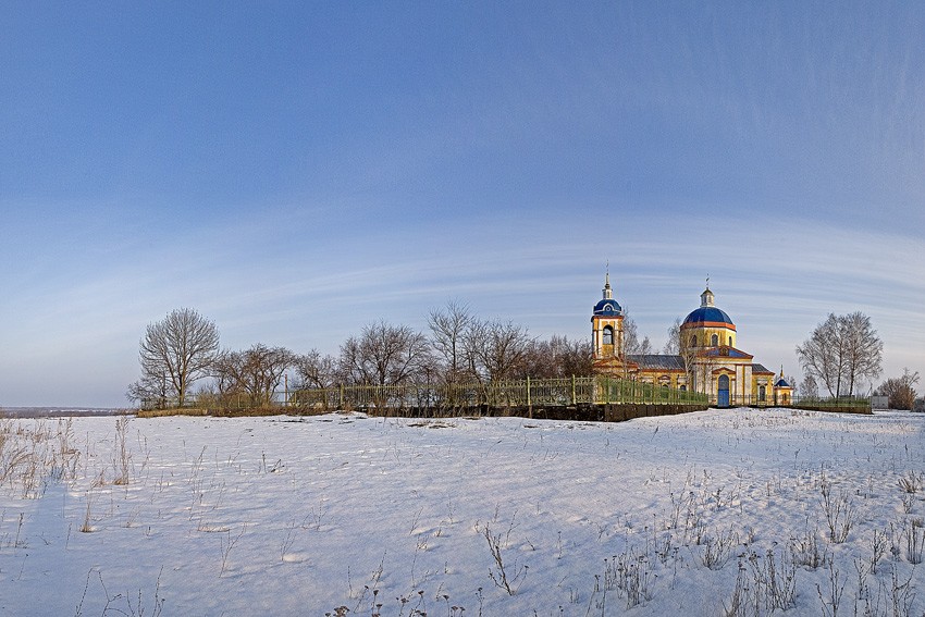 Церковь Рождества Христова, Княжая Байгора (Грязинский район, Липецкая область). общий вид в ландшафте