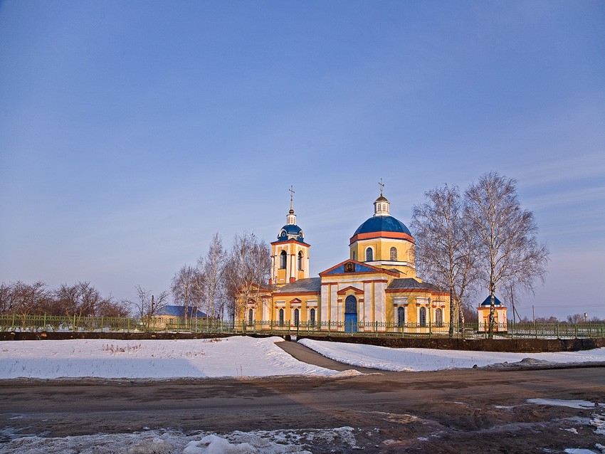 Церковь Рождества Христова, Княжая Байгора (Грязинский район, Липецкая область). общий вид в ландшафте
