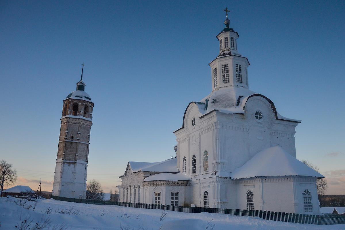 фасады. Церковь Николая Чудотворца, Сырьяны (Белохолуницкий район, Кировская область)