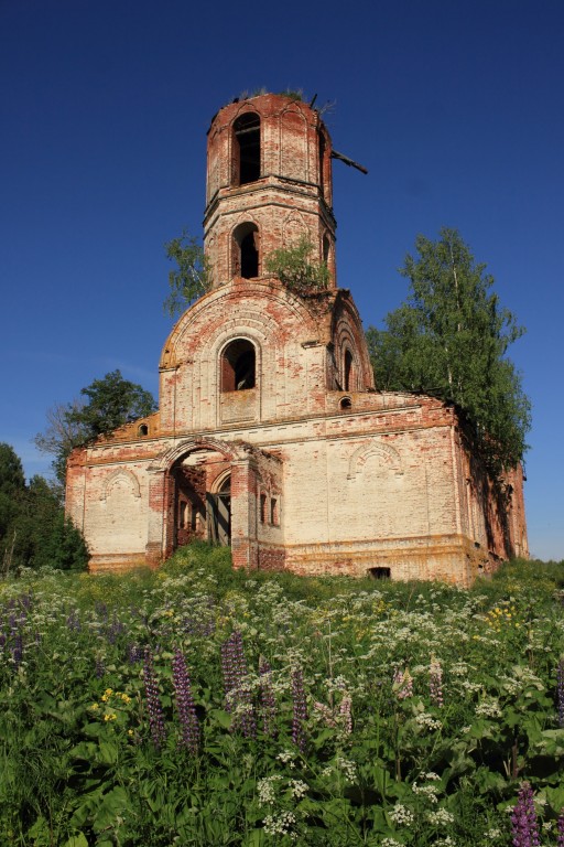 Церковь Казанской иконы Божией Матери, Желтые (Верхошижемский район, Кировская область). фасады, Вид с юго-запада