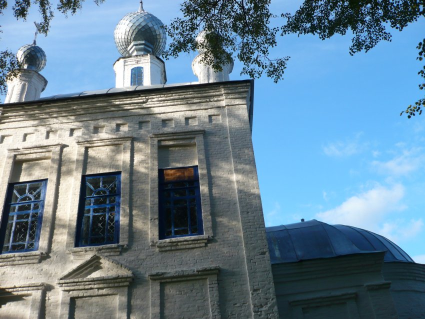 Церковь Казанской иконы Божией Матери, Георгиевское (Пестяковский район, Ивановская область). общий вид в ландшафте