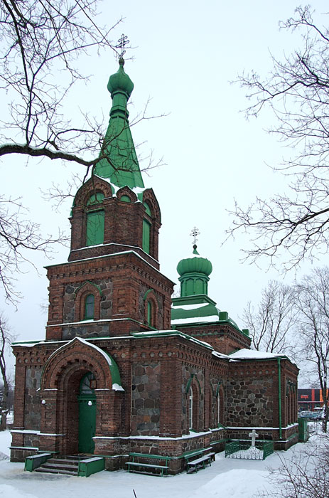 Церковь Богоявления, Йыхви (Jõhvi) (Ида-Вирумаа, Эстония). общий вид в ландшафте, Вид с юго-запада 