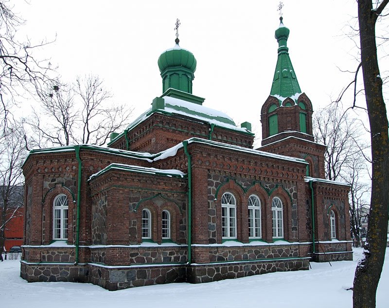 Йыхви (Jõhvi). Церковь Богоявления. общий вид в ландшафте, Вид с северо-востока 