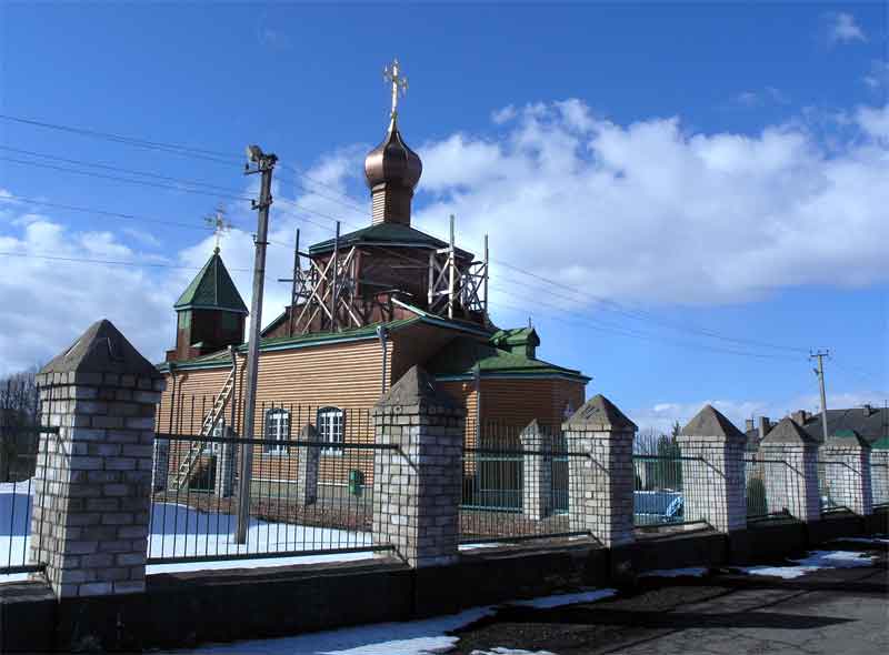 Церковь Николая Чудотворца, Новосокольники (Новосокольнический район, Псковская область). общий вид в ландшафте